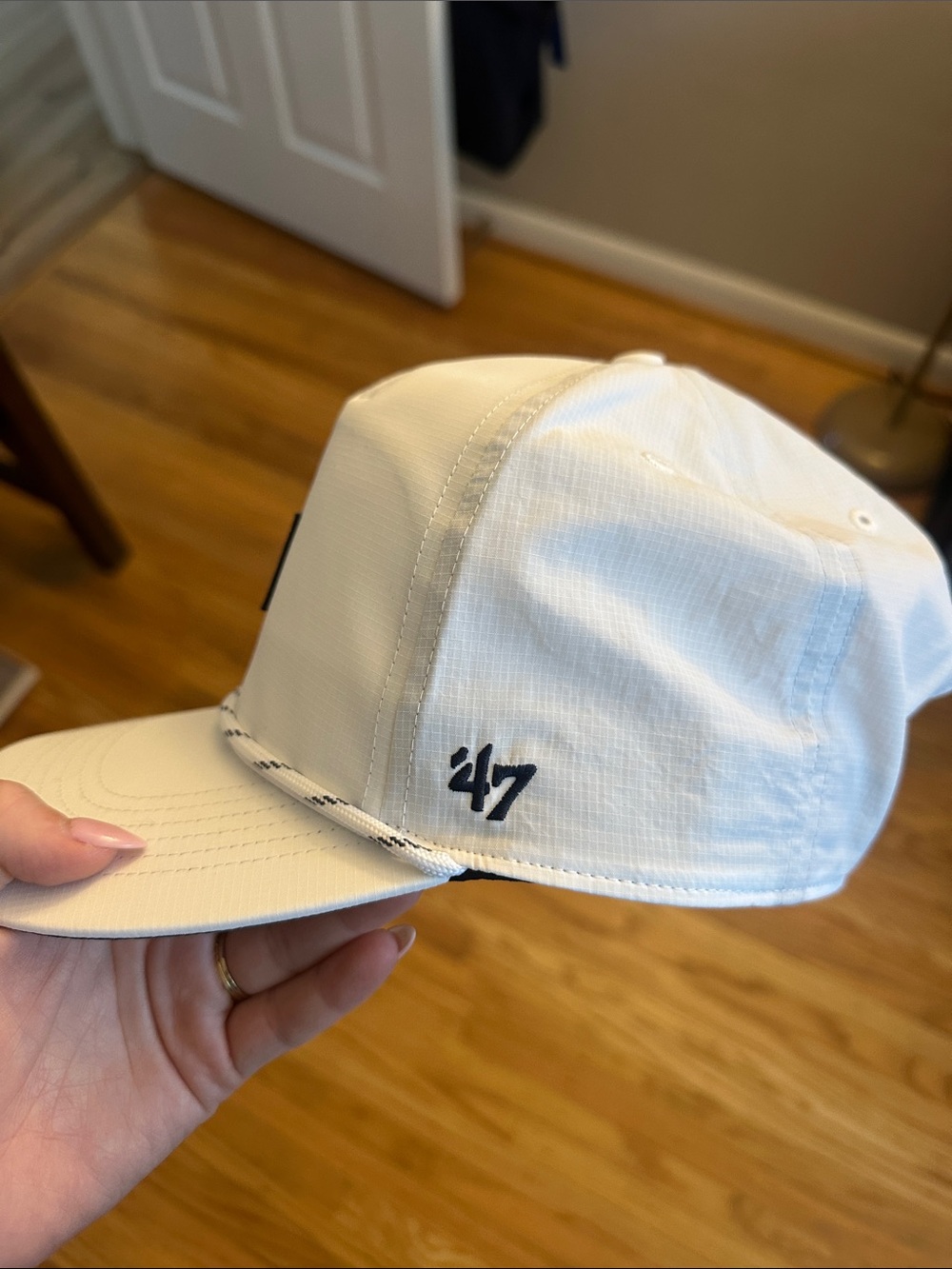 New York Rope-Trim Baseball Cap - Cream - Picture 6 of 6